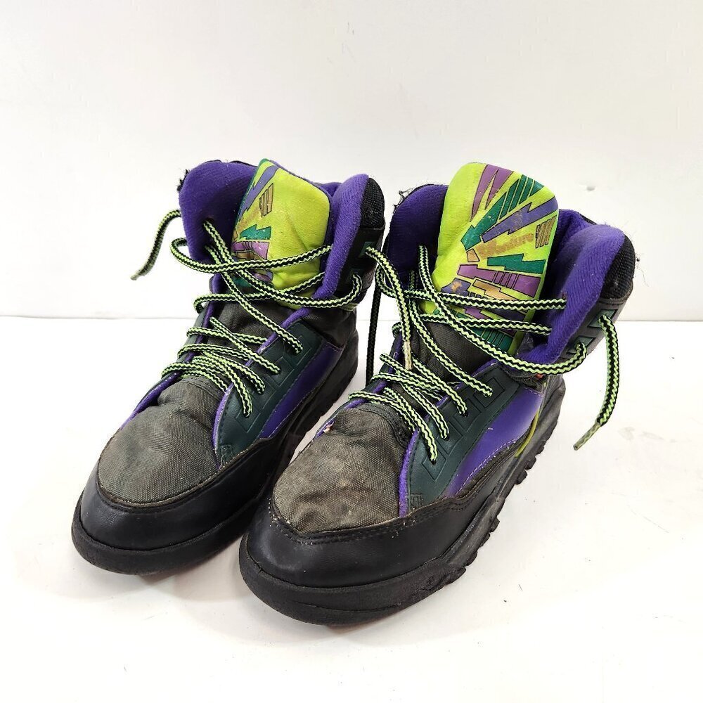 Vintage Venture Hi-Top Sneakers Purple Back to the Future Mens 7.5